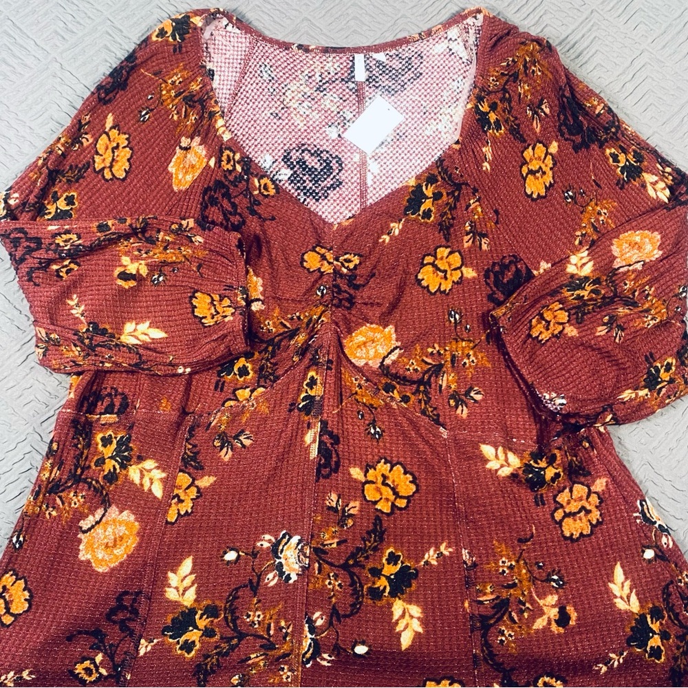 NEW Cato Babydoll Waffle Knit Top Plus Size 26/28